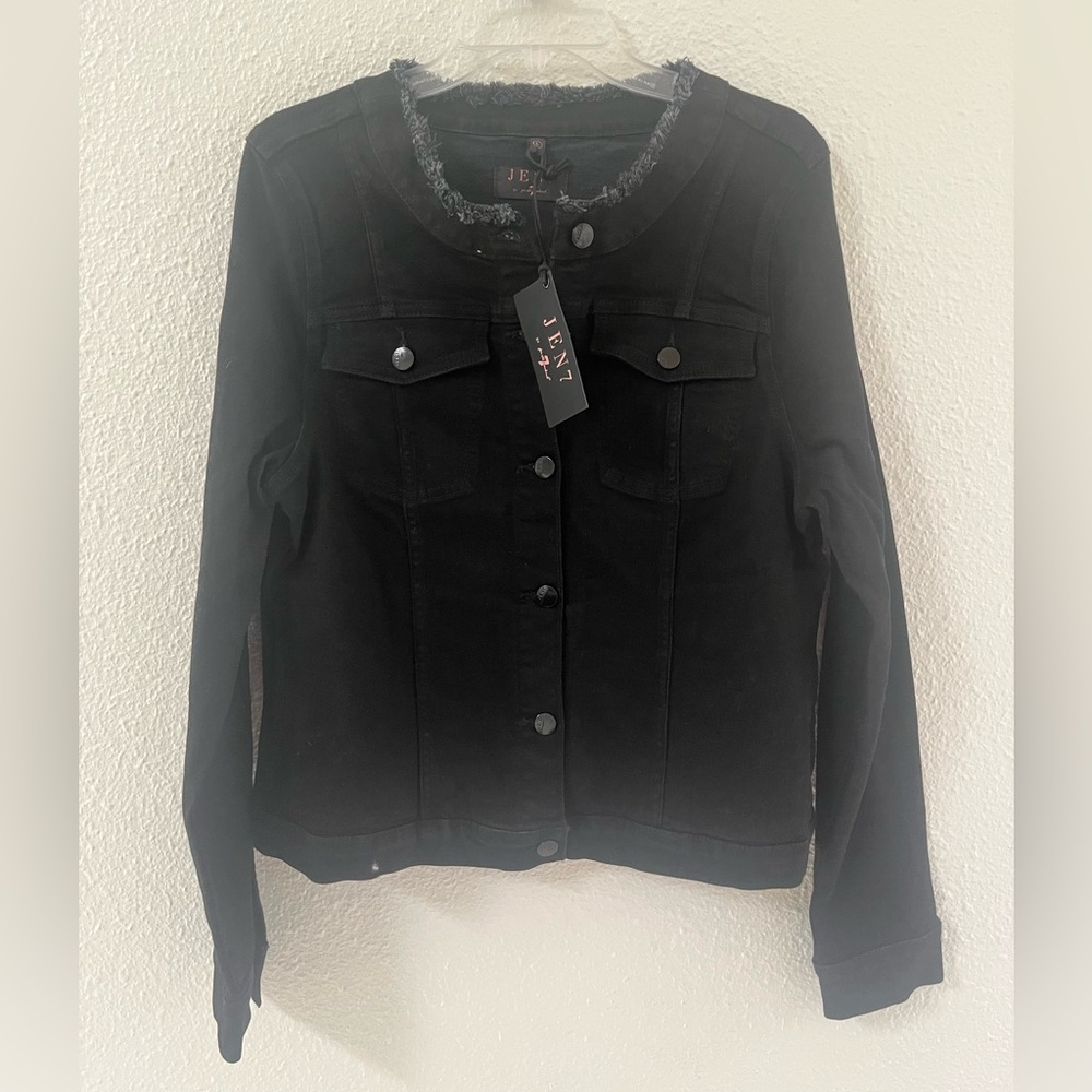 7 For All ManKind Collarless Jean Jacket